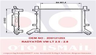 VALEO 731605 SU RADYATÖRÜ LT35 96- 2.5 TDI 2.8 TD 2.8 TDI