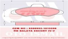 Trw Gdb897 Fren Balatası Ön Escort V 1990 Sonrası Escort Vıı 1995 Sonrası Orıon Iıı