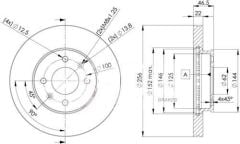 Trw Df6198 Fren Diski Ön Accent Blue  2012 Sonrası / Rıo Iıı  2011 Sonrası Havalı 256