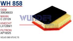 WUNDER WH858 HAVA FİLTRESİ - VOLVO S60-V70-XC70-XC90 2,4 05-