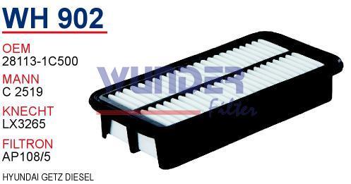WUNDER WH902 HAVA FİLTRESİ - HYUNDAi GETZ DiESEL