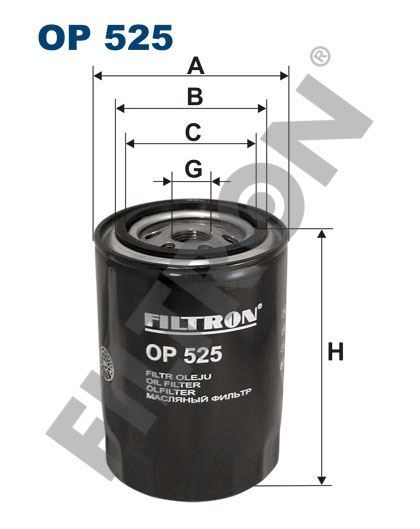 Filtron Op525 Yağ Filtresi Caddy (95-04)- Golf (83-99)- Jetta (80