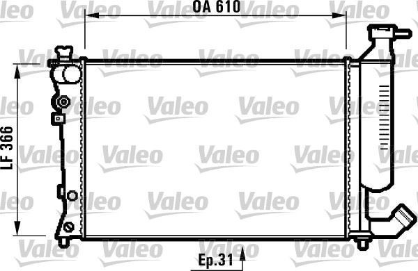 VALEO 732520 SU RADYATÖRÜ 306 97- 1.8 2.0 AT / XSARA 98-00 AT