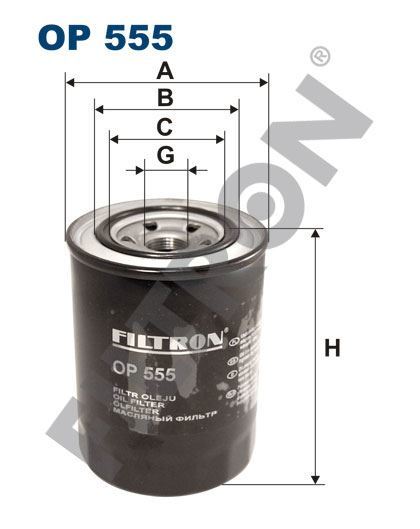 Filtron Op555 Yağ Filtresi Mıtsubıshı Colt Iı (C10) 1.8 D 58Hp 02