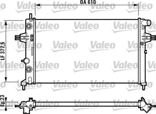 VALEO 732549 SU RADYATÖRÜ ASTRA G 97- 1.4 16V 1.6 16V 1.8 16V AT