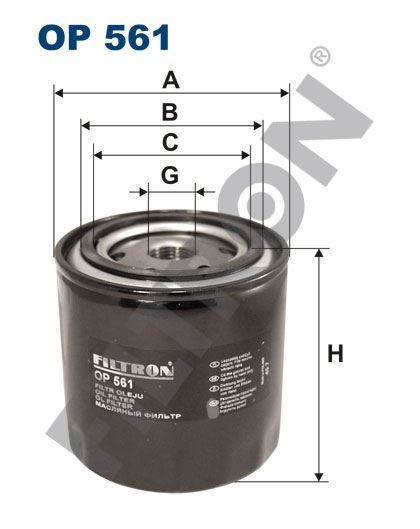 Filtron Op561 Yağ Filtresi Vw T2-T3