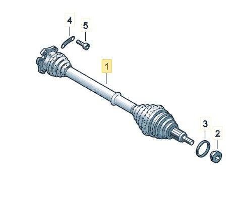 MGA 73628 AKS KOMPLE SAG-OTOMATIK VITES - (VW : POLO 02-08 / SEAT : IBIZA 02-10 / SKODA : FABIA 05-08)