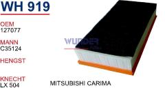 WUNDER WH919 HAVA FİLTRESİ - MiTSUBiSHi CARiSMA