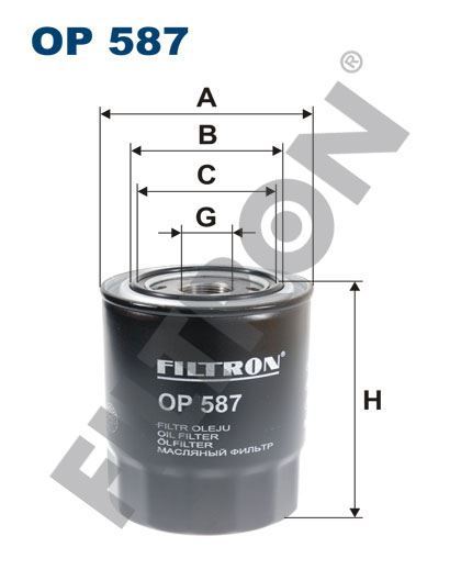 Filtron Op587 Yağ Filtresi H100 (93-00) H1 (97-00) Starex 97=- 2.