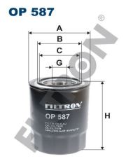 Filtron Op587 Yağ Filtresi H100 (93-00) H1 (97-00) Starex 97=- 2.