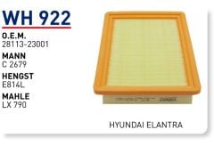 WUNDER WH922 HAVA FİLTRESİ - HYUNDAi ELANTRA