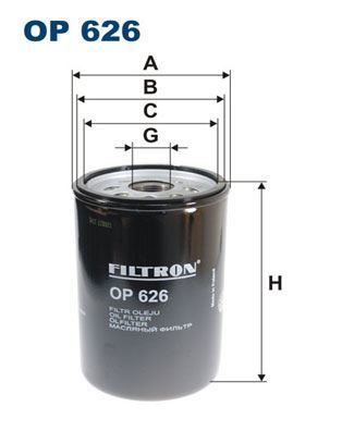 Filtron Op626 Yağ Filtresi Mann Tga 41.530-M2000L-M-L2000-M90-G90