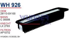 WUNDER WH926 HAVA FİLTRESİ - HYUNDAİ İ-10 DİZEL 09-