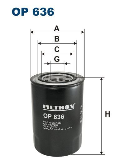 Filtron Op636 Yağ Filtresi Hyundaı Hd35 4000Cc H100 Kamyonet Ym-M