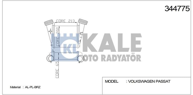 Kale 344775 Turbo Radyatörü Passat B5 2000 Sonrası 2.5 Tdı