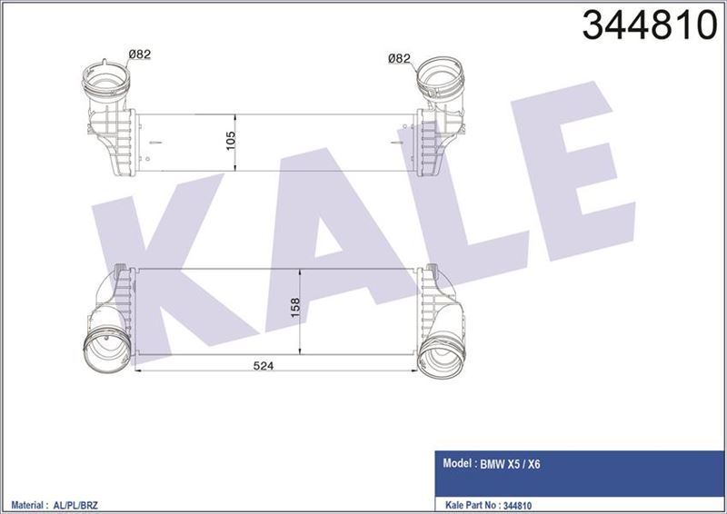Kale 344810 Turbo Radyatörü Bmw X5 Bmw X6