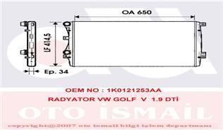 VALEO 732872 SU RADYATÖRÜ GOLF V 03-1.4 TSI 1.9 TDI GOLF VI 08- 1