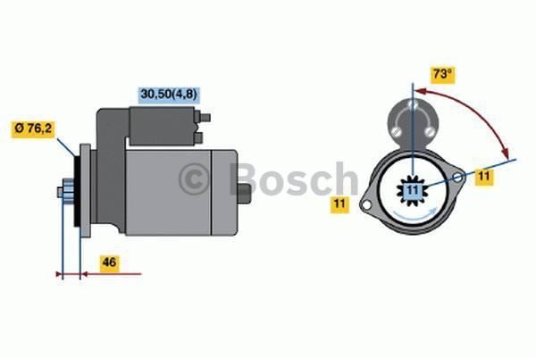 Bosch 1123036 Marş Motoru 12V 2 Kw 11D A3 3.2 V6 1.9Tdı 2.0Tdı 03