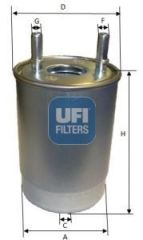 Ufı 24.114.00 Ufı Mazot Filtresi Kangoo Iıı  2010 Sonrası Laguna Iıı Latıtu