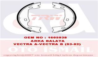 Trw Gs8223 El Fren Balatası Astra F 1991 Sonrası Astra G 1998 Sonrası Vectra A 88-