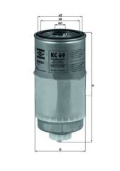 Knecht Kc69 Mazot Filtresi Passat / 80 A4 A6 / S70 1.9 Tdı Ahh Ah