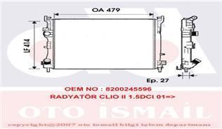 VALEO 732960 SU RADYATÖRÜ CLIO II SYMBOL 01- 1.5 DCI MT AC/NAC CL