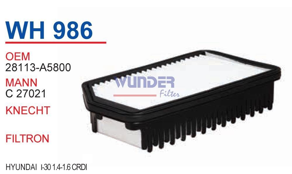 WUNDER WH986 HAVA FİLTRESİ - HYUNDAİ İ-30 1,4 -1,6 CRDİ