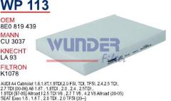WUNDER WP113 POLEN FİLTRESİ - AUDi A4 00- A6 97-