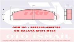 Trw Gdb106 Fren Balatası Ön M124 M131 Dks