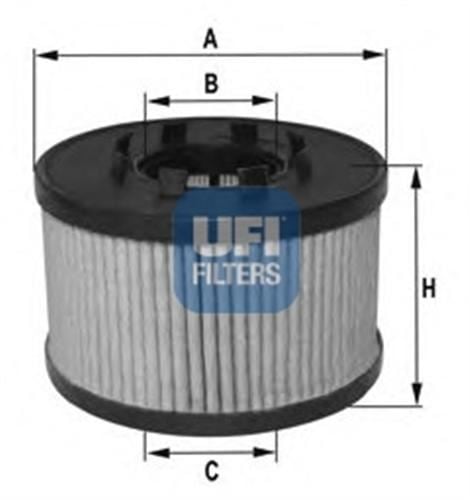 Ufı 25.015.00 Ufı Yağ Filtresi Mondeo Iıı 00-07 Transıt V184 00-0