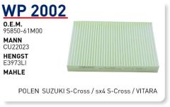 WUNDER WP2002 POLEN FİLTRESİ - SUZUKİ S-Cross / sx4 S-Cross / VİT