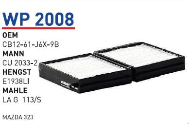 WUNDER WP2008 POLEN FİLTRESİ - MAZDA 2 - 3 - CX-3 1,5-2,0