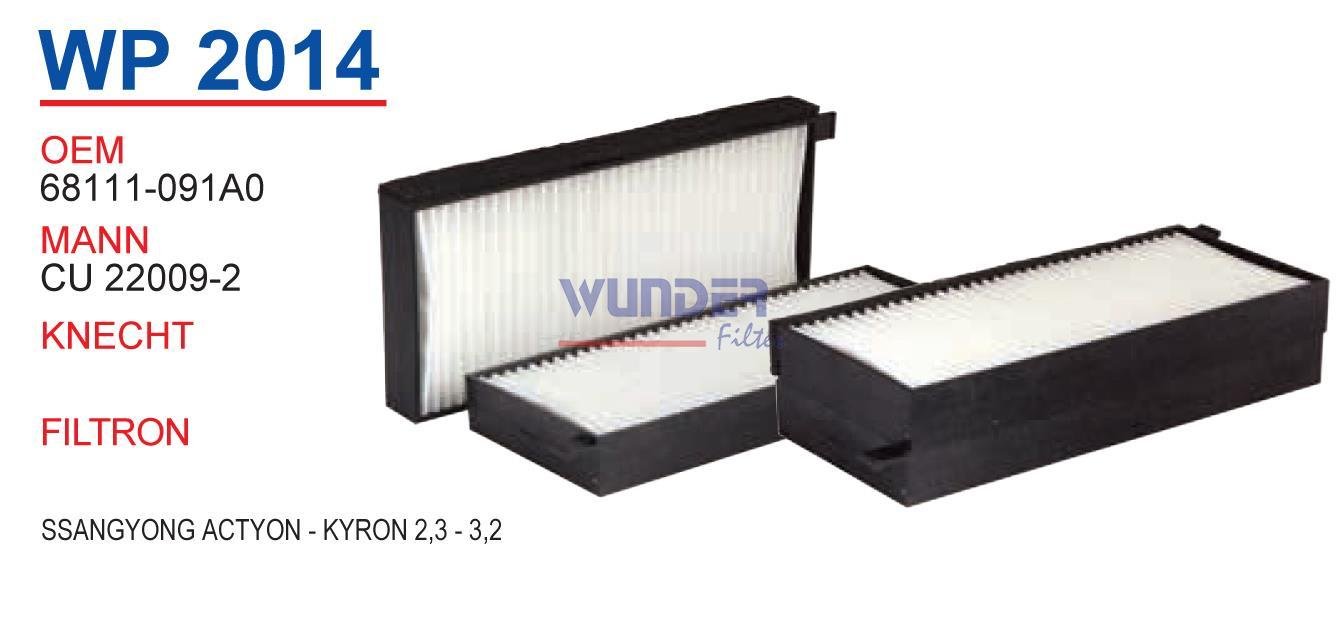 WUNDER WP2014 POLEN FİLTRESİ - SSANGYONG ACTYON - KYRON 2,3 - 3,2