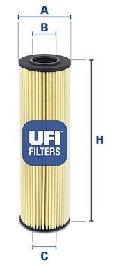 Ufı 25.050.00 Ufı Yağ Filtresi Mercedes W203 W211 2002 Sonrası Sprınter 08