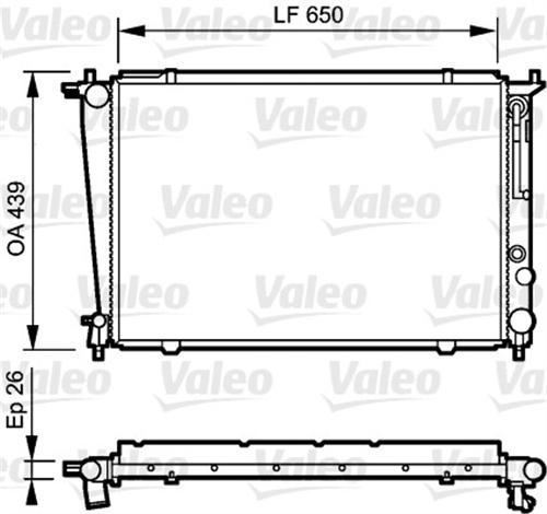 VALEO 734408 SU RADYATÖRÜ STAREX 2.4 2.5 TD 2.5D 97- H1 97- 650x4