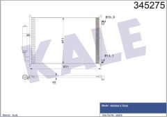 Kale 345275 Klima Radyatörü Nıssan X-Traıl Dızel-Benzin 2007 Sonrası 642X3