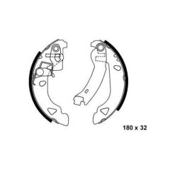 Bosch 986487317 Kampana Balata Brava 1995 Sonrası Bravo 1995 Sonrası Punto 93-00 18