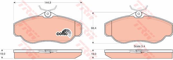 Trw Gdb1156 Fren Balatası Ön Dıscovery 1998-2004 Range Rover 94-02
