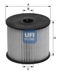 Ufı Mazot Filtresi Scudo / 206 306 307 406 807 Partner / C5 Berlı