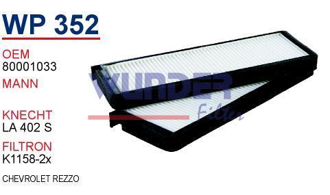 WUNDER WP352 POLEN FİLTRESİ - CHEVROLET REZZO