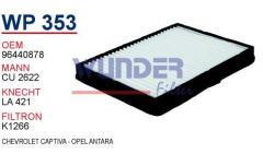 WUNDER WP353 POLEN FİLTRESİ - CHEVROLET CAPTiVA - OPEL ANTARA