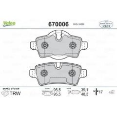 VALEO 670006 ARKA BALATA MİNİ R56 06=- R57 08=- R55 07=- R58 11=-