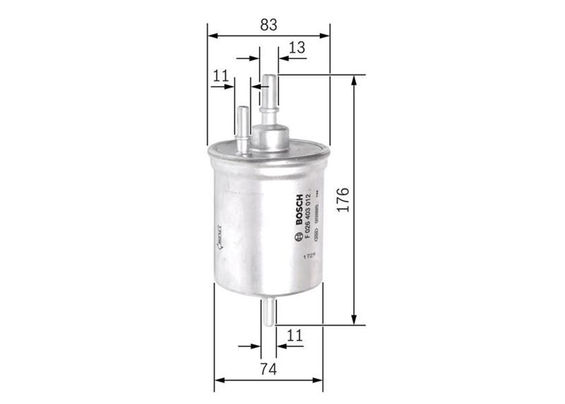 Bosch F026402061 Mazot Filtresi Megane Iı 2005 Sonrası 1.5 Dcı 2.0 Dcı Met