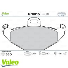 VALEO 670015 ARKA BALATA LGN 1.6 1.8 1.9DCİ 2.0 16V-2.2 3.0 (93-0