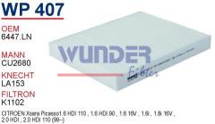WUNDER WP407 POLEN FİLTRESİ - CITROEN XSARA PiCASSO