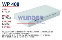 WUNDER WP408 POLEN FİLTRESİ - PEUGEOT 407