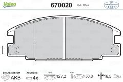 VALEO 670020 DİSK FREN BALATASI ÖN GDB892 CAMPO 1987-FRONTERA A 1