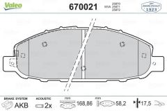 VALEO 670021 BALATA ÖN DİSK NISSAN URVAN-CARAVAN 2.5-2.7 00=-