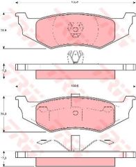 Trw Gdb1234 Fren Balatası Arka 300 M 1998 Sonrası Neon 94-06 Pt Cruıser 01