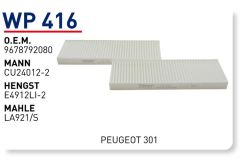 WUNDER WP416 POLEN  FİLTRESİ - PEUGEOT 301